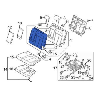 Hyundai OE - Rear Left Seat Back Cushion Cover
