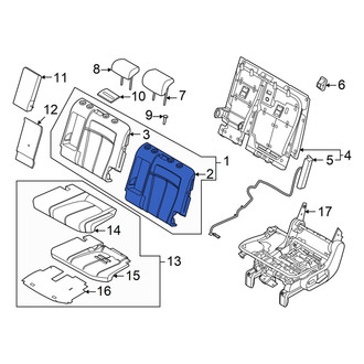Hyundai OE - Rear Left Seat Back Cushion Cover