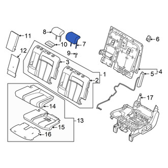 Hyundai OE - Rear Left Inner Headrest