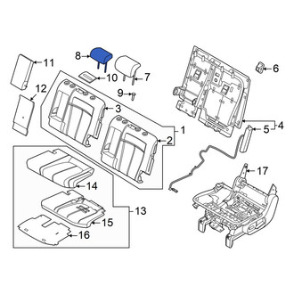 Hyundai OE - Rear Left Inner Headrest