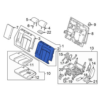 Hyundai OE - Rear Left Seat Back Cushion Cover