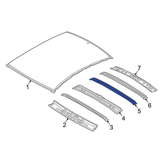 Hyundai OE - Center Rear Roof Bow