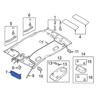 Hyundai OE - Left Sun Visor