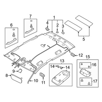 Hyundai OE - Roof - Interior Trim (With Panoramic Roof), (Limited)