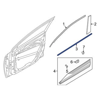 Hyundai OE - Rear Right Door Belt Molding