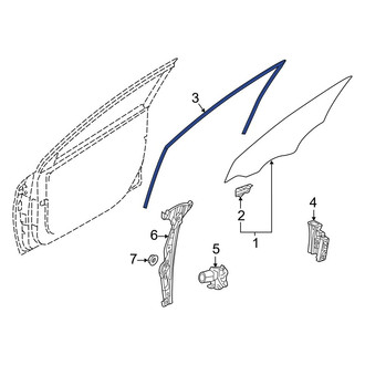 Hyundai OE - Front Right Upper Window Channel