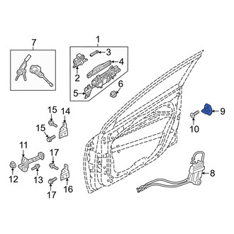 Hyundai OE - Rear Door Lock Striker Plate
