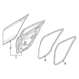 Hyundai OE - Rear Door - Door & Components (SE / SE Standard Range / SEL)