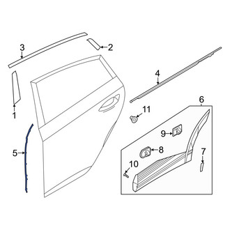 Hyundai OE - Rear Right Door Seal