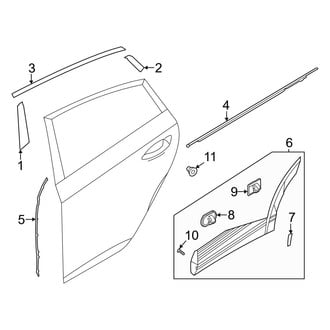 Hyundai OE - Rear Door - Exterior Trim