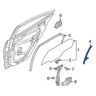 Hyundai OE - Rear Right Lower Window Channel