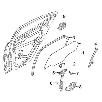 Hyundai OE - Rear Door - Glass & Hardware