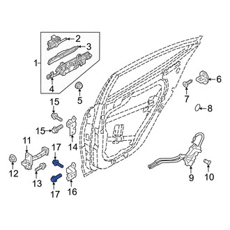 Hyundai OE - Upper Outer Door Hinge Bolt