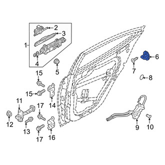Hyundai OE - Rear Door Lock Striker Plate