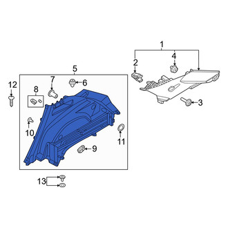 Hyundai OE - Rear Left Interior Quarter Panel Trim Panel
