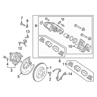 Hyundai OE - Rear Suspension - Brake Components