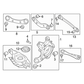 Hyundai OE - Rear Suspension - Suspension Components (Limited / SE / SE Standard Range / SEL / XRT)