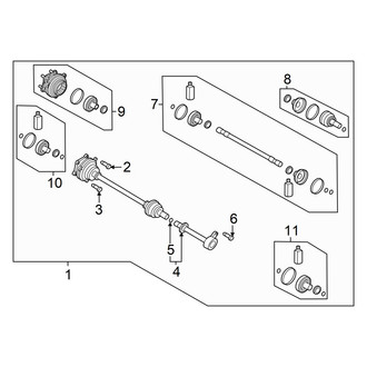 Hyundai OE - Rear Suspension - Drive Axles (Limited / SE / SE Standard Range / SEL)