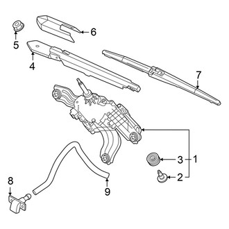 Hyundai OE - Lift Gate - Rear Wiper Components
