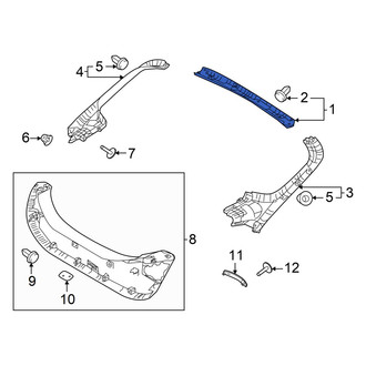 Hyundai OE - Rear Upper Liftgate Trim