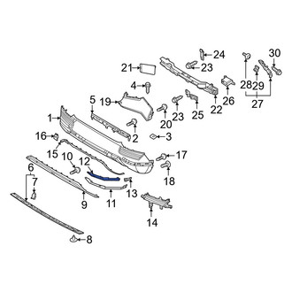 Hyundai OE - Rear Left Bumper Trim