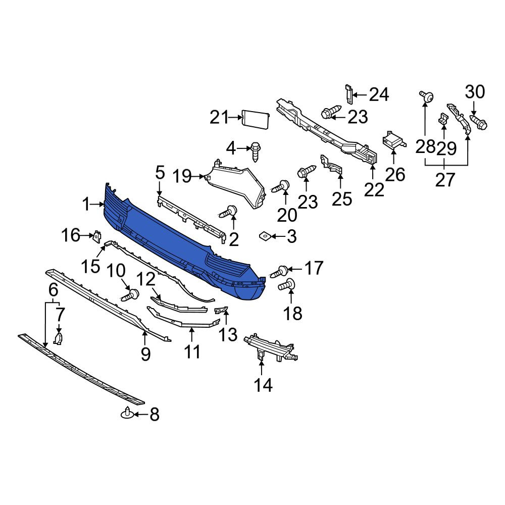 Hyundai OE 86650GI040 - Rear Lower Bumper Cover