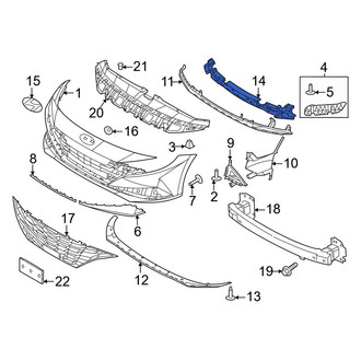 Hyundai OE - Front Bumper Impact Absorber