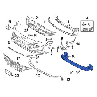 Hyundai OE - Rear Bumper Impact Bar