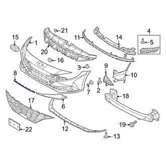 Hyundai OE - Front Center Bumper Trim