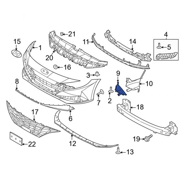 Bumper Cover Spacer Panel