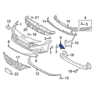 Hyundai OE - Front Left Bumper Cover Spacer Panel