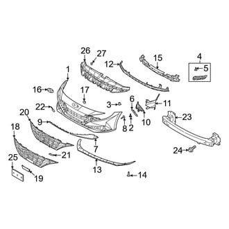 Hyundai OE - Bumper Cover Support Rail Screw