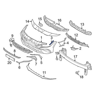 Hyundai OE - Front Right Inner Bumper Cover Bracket