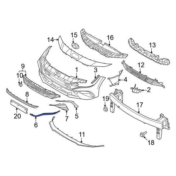 Hyundai OE 86565AAAA0 - Front Left Lower Bumper Trim