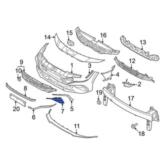 Hyundai OE - Front Left Bumper Cover Spacer Panel