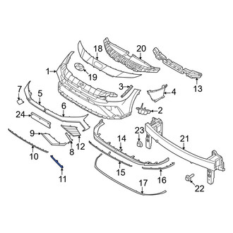 Hyundai OE - Front Right Bumper Trim