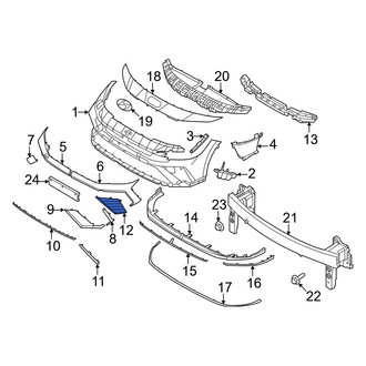 Hyundai OE - Front Right Lower Bumper Cover Spacer Panel
