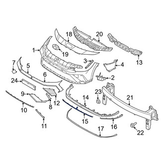 Hyundai OE - Front Lower Center Bumper Trim