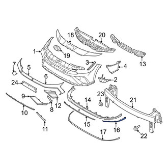 Hyundai OE - Front Left Lower Bumper Trim