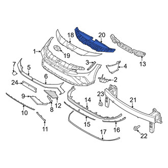 Hyundai OE - Front Bumper Cover Reinforcement