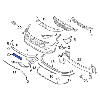 Hyundai OE - Front License Plate Bracket