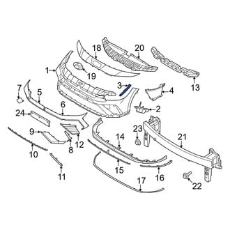 Hyundai OE - Front Left Inner Bumper Cover Bracket