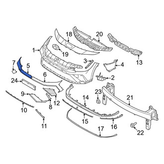 Hyundai OE - Front Right Upper Bumper Cover Spacer Panel
