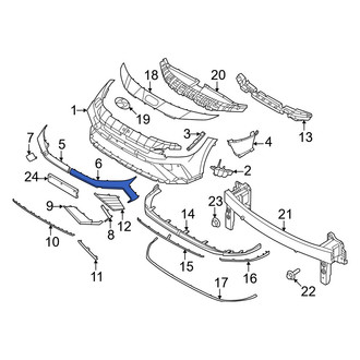 Hyundai OE - Front Left Upper Bumper Cover Spacer Panel