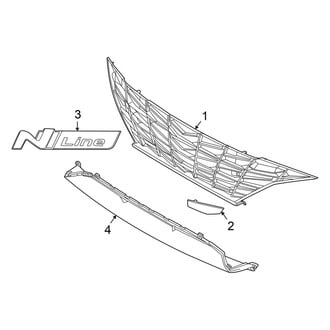 Hyundai OE - Front Bumper & Grille - Grille (N Line)