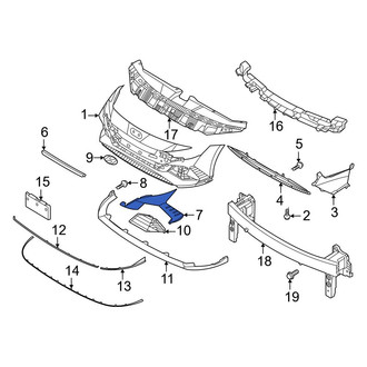 Hyundai OE - Front Right Upper Bumper Trim