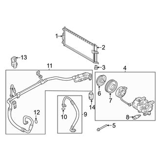 Hyundai OE - Air Conditioner & Heater - Condenser, Compressor & Lines