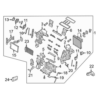 Hyundai OE - Air Conditioner & Heater - Evaporator & Heater Components