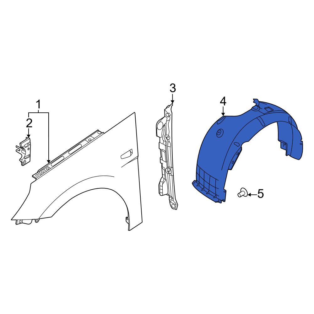Hyundai OE 86811AA000 - Front Left Fender Splash Shield