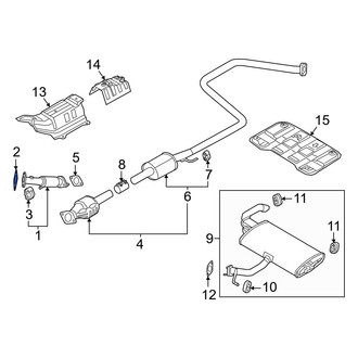 Hyundai OE - Rear Exhaust Muffler Gasket